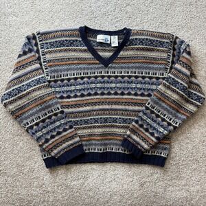 Vintage Paul Harris Design Sweater Womens Medium Multicolor Fair Isle Pullover